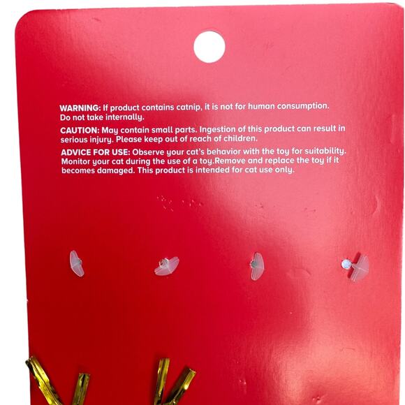 Merry & Bright 5 Pack Catnip Cat Toys Fuzzy Feather Teaser Spring Coil Kicker - Picture 4 of 4